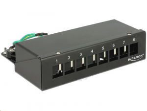 Delock asztali patch panel 8 port fekete (43338)